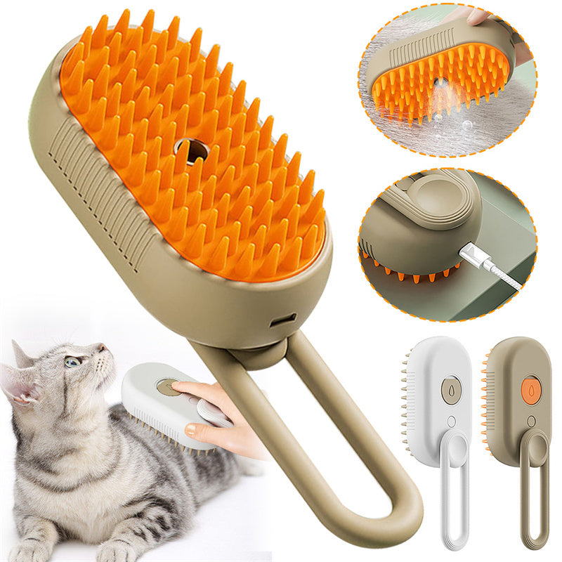 Galuxia Cat Steam Brush Steamy Dog Brush 3 In 1 Electric Spray Cat Hair Brushes For Massage Pet Grooming Comb Hair Removal Combs Pet Products