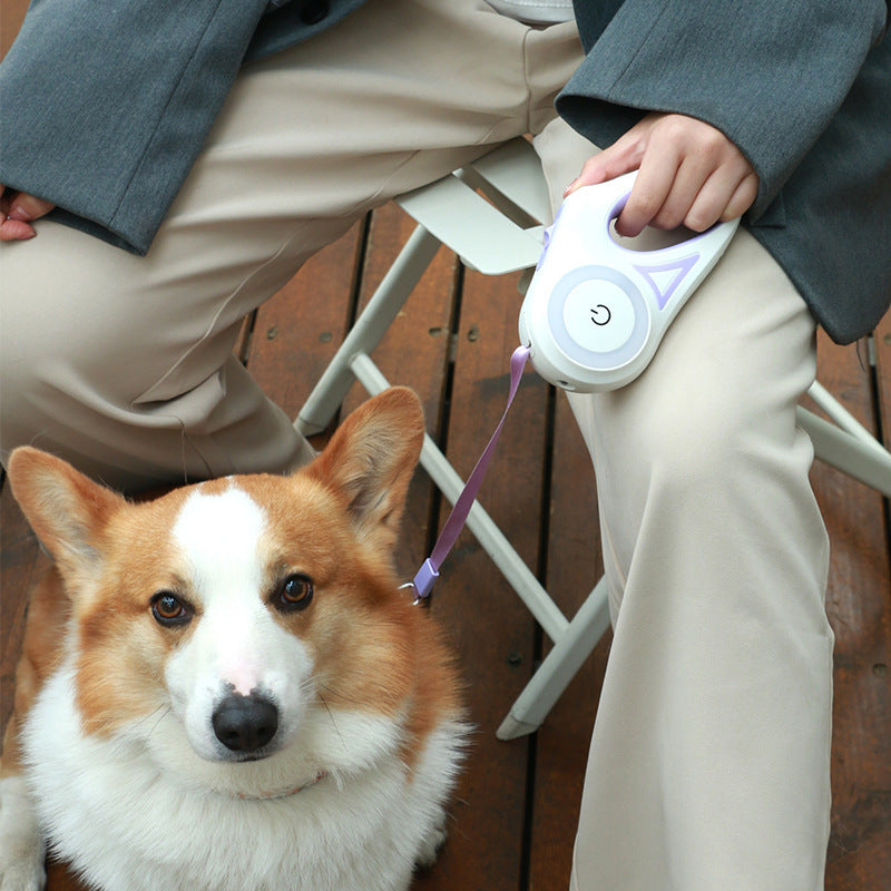 Galuxia Dog Leash Retractable Leash And Dog Collar Spotlight Automatic Pet Dog Cat Traction Rope For Small Medium Dogs Pet Product
