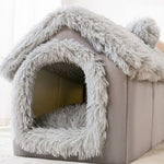 Galuxia Foldable Dog House Pet Cat Bed Winter Dog Villa Sleep Kennel Removable Nest Warm Enclosed Cave Sofa Pets Supplies