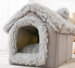 Galuxia Foldable Dog House Pet Cat Bed Winter Dog Villa Sleep Kennel Removable Nest Warm Enclosed Cave Sofa Pets Supplies