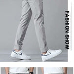 Galuxia Drawstring Trousers Thin Casual Pants Korean Version Loose Straight Sweatpants Mens Clothing