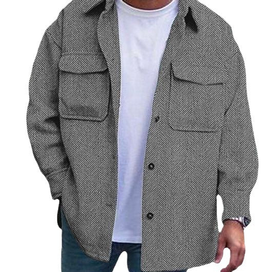 Galuxia Coat Men Polo Collar Top Men Fashion Work Clothes
