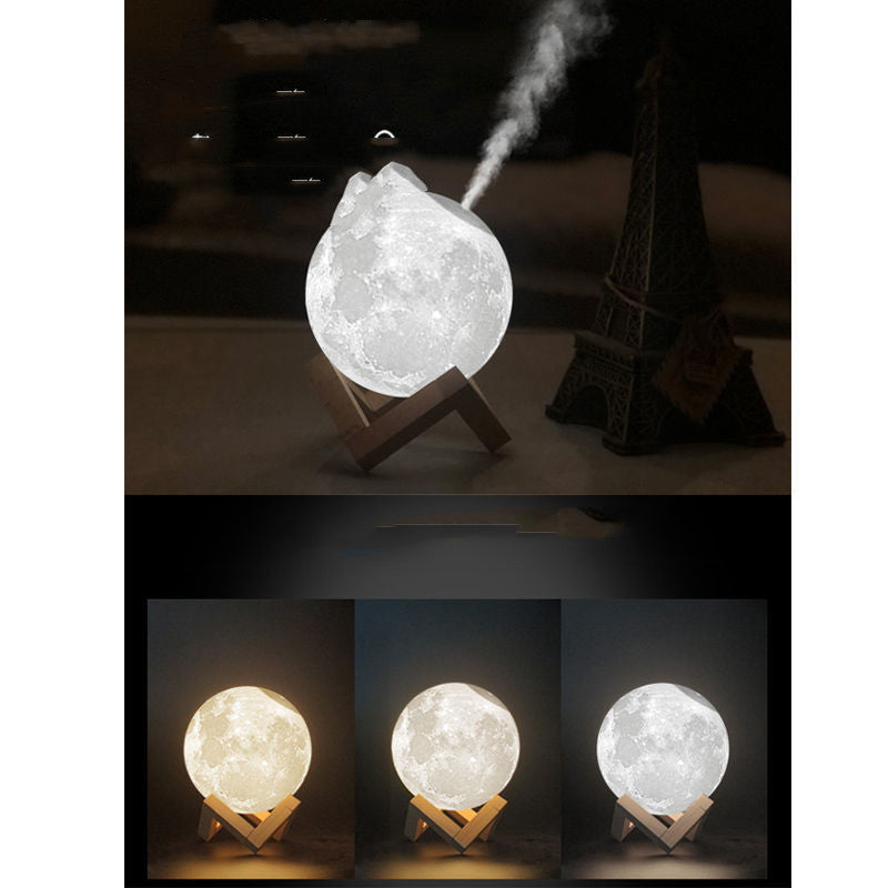 Galuxia Lunar Humidifier Night Light Bedroom Household Aromatherapy Moisturizing Spray Dormitory Bedside Mute Creative Gift