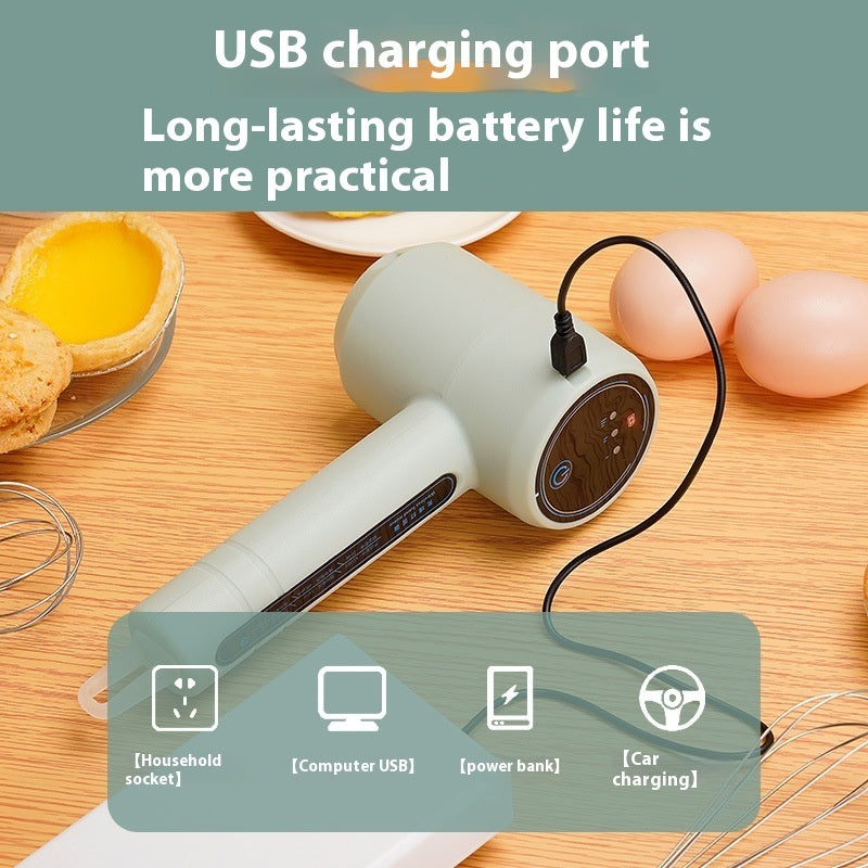 Galuxia Electric Whisk Wireless Handheld Rechargeable Cream Mixer Kitchen Gadgets