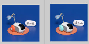 Galuxia Remote Control Interactive Cat Car Toy USB Charging Chasing Automatic Self-moving Remote Smart Control Car Interactive Cat Toy Pet Products