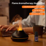 Galuxia Drop Shipping RGB 130ML Flame Humidifier Diffuser Aroma Essential Oil Fire Flame Aroma Diffuser