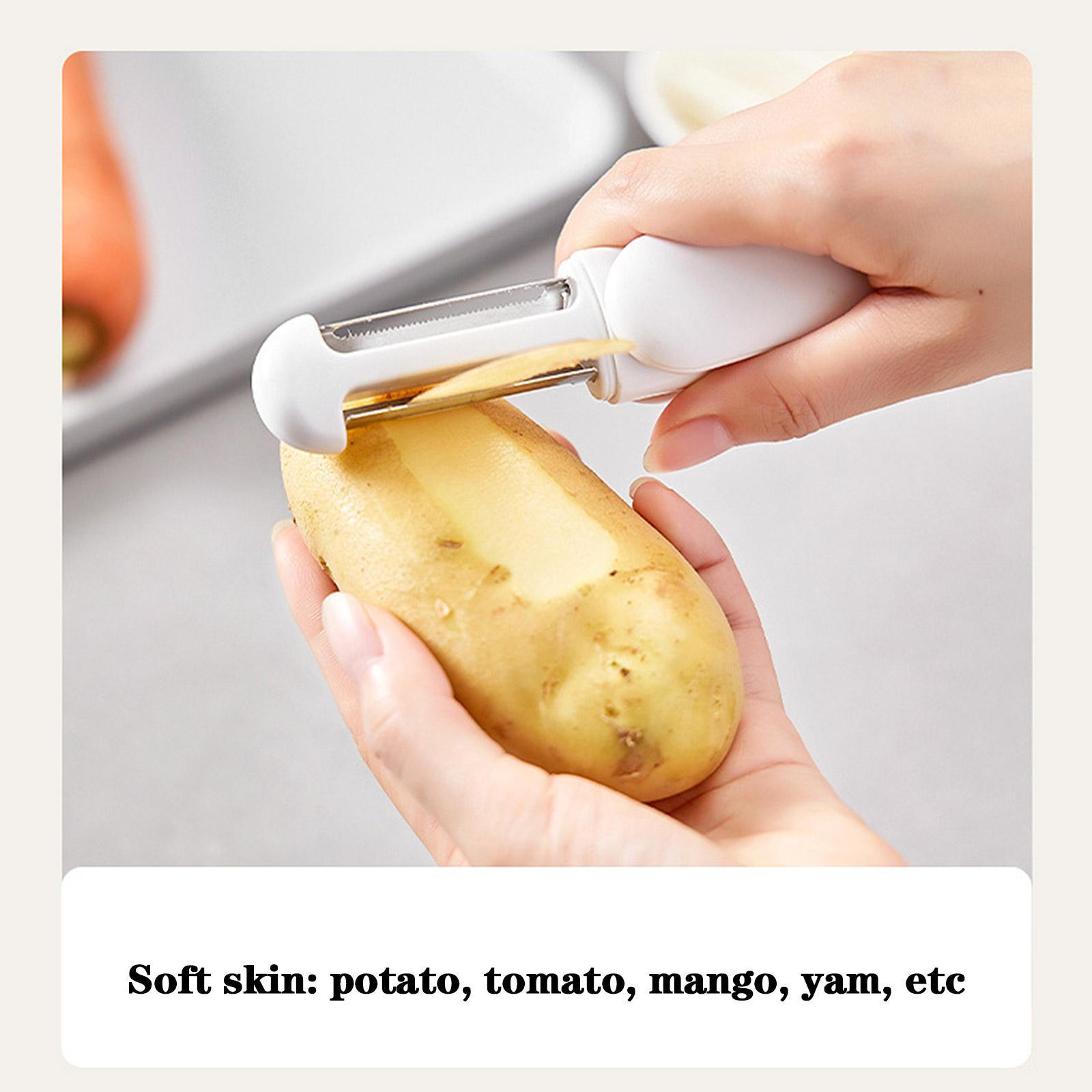 Galuxia 3 In 1 Multifunctional Rotary Paring Knife 360 Rotating Stainless Steel Peeler And Grater Kitchen Gadgets Multifunctional Paring Knife Stainless Steel Paring Knife For Peeling Shredding