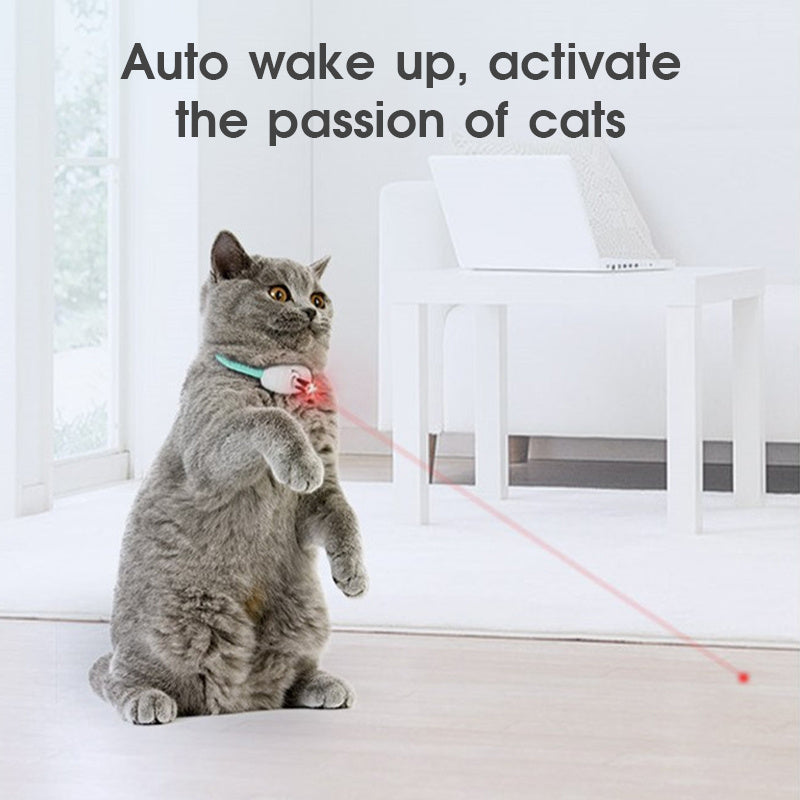 Galuxia Automatic Cat Toy Smart Laser Teasing Cat Collar Electric USB Charging Kitten Amusing Toys Interactive Training Pet Items
