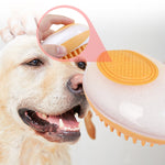 Galuxia Dog Cat Bath Brush 2-in-1 Pet SPA Massage Comb Soft Silicone Pets Shower Hair Grooming Cmob Dog Cleaning Tool Pet Products