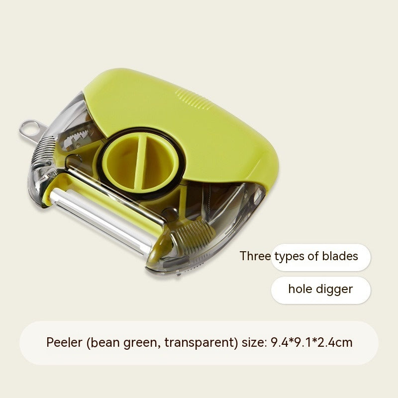 Galuxia 3 In 1 Stainless Steel Peeler Shredder Portable Manual Vegetable Fruit Cutter Multifunctional Scraper Kitchen Tool Kitchen Gadgets