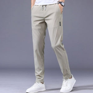 Galuxia Drawstring Trousers Thin Casual Pants Korean Version Loose Straight Sweatpants Mens Clothing