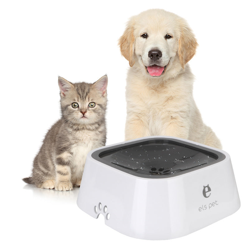 Galuxia 1.5L Cat Dog Water Bowl Carried Floating Bowl Anti-Overflow Slow Water Feeder Dispenser Pet Fountain ABS&PP Dog Supplies
