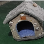 Galuxia Foldable Dog House Pet Cat Bed Winter Dog Villa Sleep Kennel Removable Nest Warm Enclosed Cave Sofa Pets Supplies