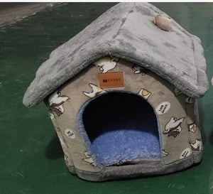 Galuxia Foldable Dog House Pet Cat Bed Winter Dog Villa Sleep Kennel Removable Nest Warm Enclosed Cave Sofa Pets Supplies