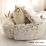 Galuxia 2 In 1 Dog And Cat Bed Pet Winter Bed Round Plush Warm Bed House Soft Long Plush Pets Bed Pet Products