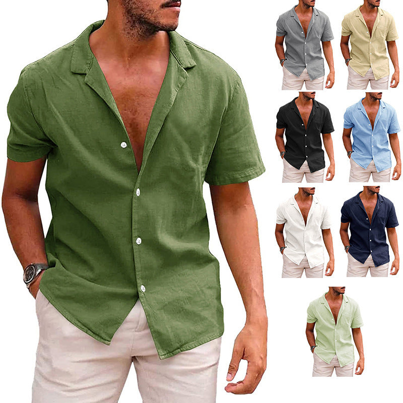 Galuxia Men's Tops Casual Button Down Shirt Short Sleeve Beach Shirt Summer Mens Clothing