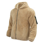 Galuxia Plush Hooded Jacket Men's Autumn And Winter Fleece Double-sided Wear Warm Coat With Zipper Loose Casual Jacket Outdoor Clothing