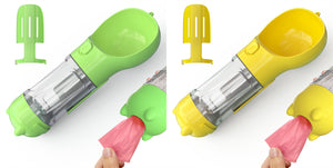 Galuxia Pet Water Bottle Feeder Bowl Garbage Bag Storage Portable Pet Outdoor Travel 3 In 1 Dog Water Bottle