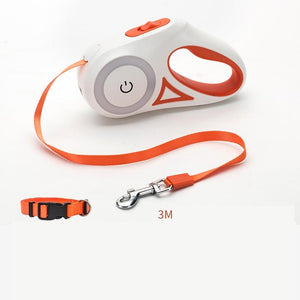 Galuxia Dog Leash Retractable Leash And Dog Collar Spotlight Automatic Pet Dog Cat Traction Rope For Small Medium Dogs Pet Product