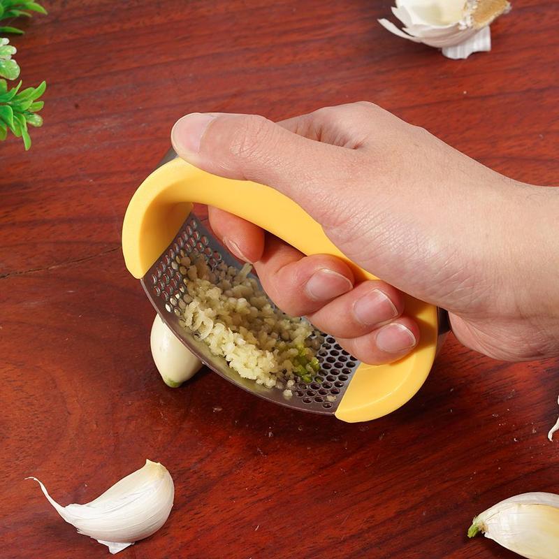 Galuxia Stainless Steel Garlic Masher Garlic Press Household Manual Curve Fruit Vegetable Tools Kitchen Gadgets