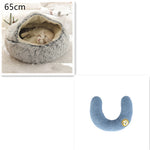 Galuxia 2 In 1 Dog And Cat Bed Pet Winter Bed Round Plush Warm Bed House Soft Long Plush Pets Bed Pet Products