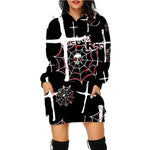 Galuxia Halloween Print Long Hoodie – Women’s Sweater with Pockets