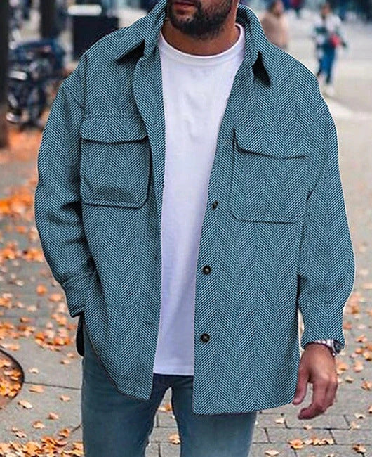 Galuxia Coat Men Polo Collar Top Men Fashion Work Clothes