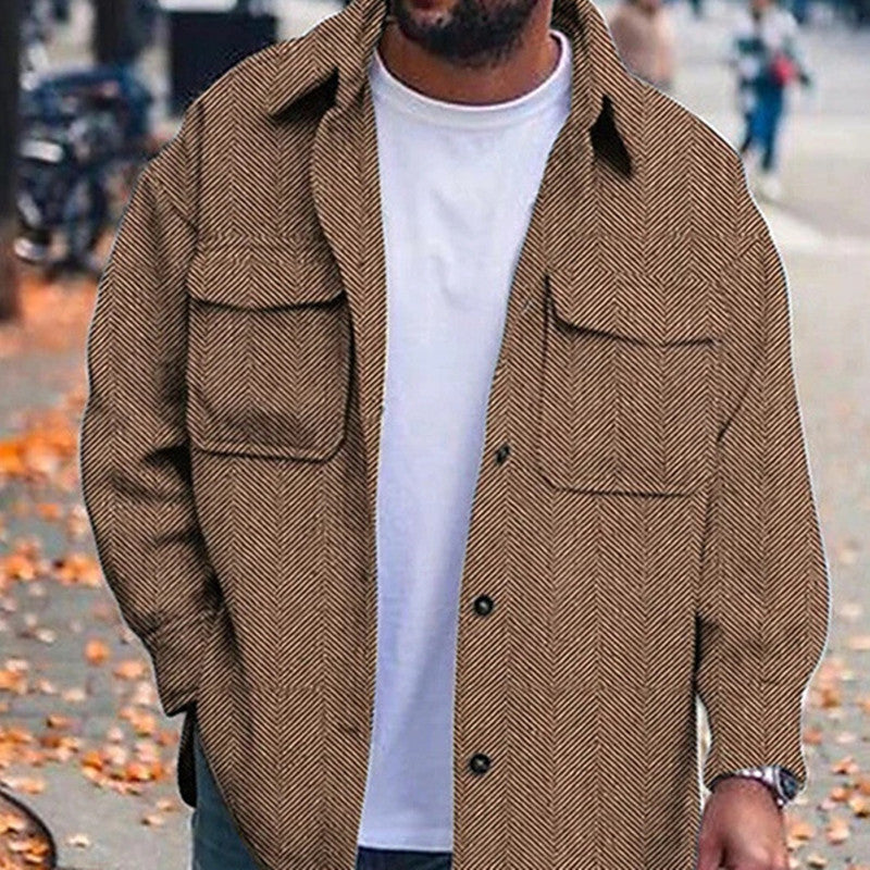 Galuxia Coat Men Polo Collar Top Men Fashion Work Clothes