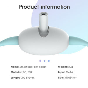 Galuxia Automatic Cat Toy Smart Laser Teasing Cat Collar Electric USB Charging Kitten Amusing Toys Interactive Training Pet Items