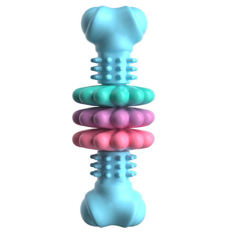 Galuxia Dog Chew Toy Dog Bone Type  Dogs Teeth Cleaning Toys Indestructible TPR Bone Chewing Bite Resistant Teething Toys  Pet Products