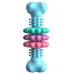 Galuxia Dog Chew Toy Dog Bone Type  Dogs Teeth Cleaning Toys Indestructible TPR Bone Chewing Bite Resistant Teething Toys  Pet Products