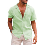 Galuxia Men's Tops Casual Button Down Shirt Short Sleeve Beach Shirt Summer Mens Clothing