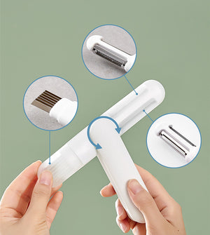 Galuxia 3 In 1 Multifunctional Rotary Paring Knife 360 Rotating Stainless Steel Peeler And Grater Kitchen Gadgets Tools