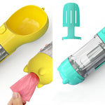 Galuxia Pet Water Bottle Feeder Bowl Garbage Bag Storage Portable Pet Outdoor Travel 3 In 1 Dog Water Bottle