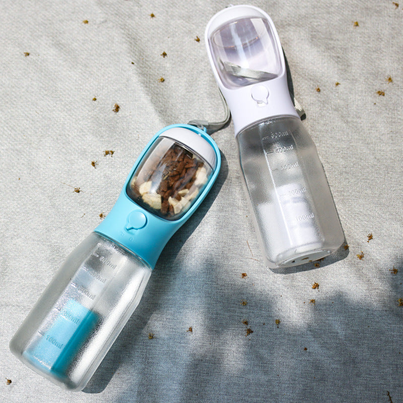 Galuxia Portable Cat Dog Water Bottle Food Feeder Drinker Poop Dispenser 3 In 1 Leak-proof Multifunctional Dog Water Bottle Pet Products