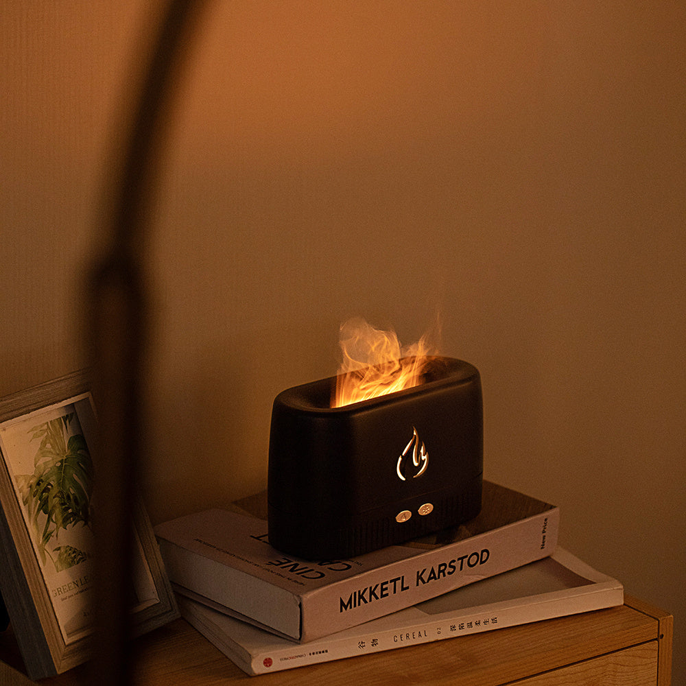 Galuxia Factory Price Flame Humidifier Aroma Diffusers Machine Home Bedroom Silent Essential Oil Flame Aroma Diffuser
