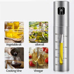 Galuxia Fuel Spray Can Household Kitchen Supplies Artifact Stainless Steel Oil Injection Bottle Spice Bottle Spray Press Type Barbecue Oil Bottle Kitchen Gadgets