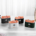 Galuxia Drop Shipping Factory Direct Humidifier Flame Salt Stone Aromatherapy Machine Essential Oil Colorful RGB Light Flame Aroma Diffuser