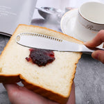Galuxia Stainless Steel Butter Spreader Knife With Handle, 3 In 1 Curler Slicer Knife, Butter Knife Spreader And Curler With Holes And Serrated Edge Cheese Knife  Kitchen Gadgets