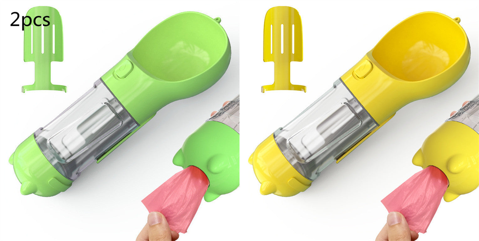 Galuxia Pet Water Bottle Feeder Bowl Garbage Bag Storage Portable Pet Outdoor Travel 3 In 1 Dog Water Bottle