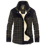 Galuxia Winter Jacket Men Thicken Warm Fleece Jackets Coats Pure Cotton Plaid Jacket Military Clothes