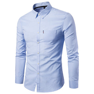 Galuxia Men S Shirts Korean Men Slim Long Sleeve Dress Shirt