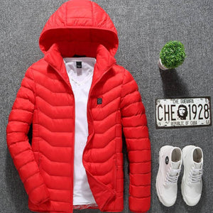 Galuxia New Heated Jacket Coat USB Electric Jacket Cotton Coat Heater Thermal Clothing Heating Vest Men's Clothes Winter
