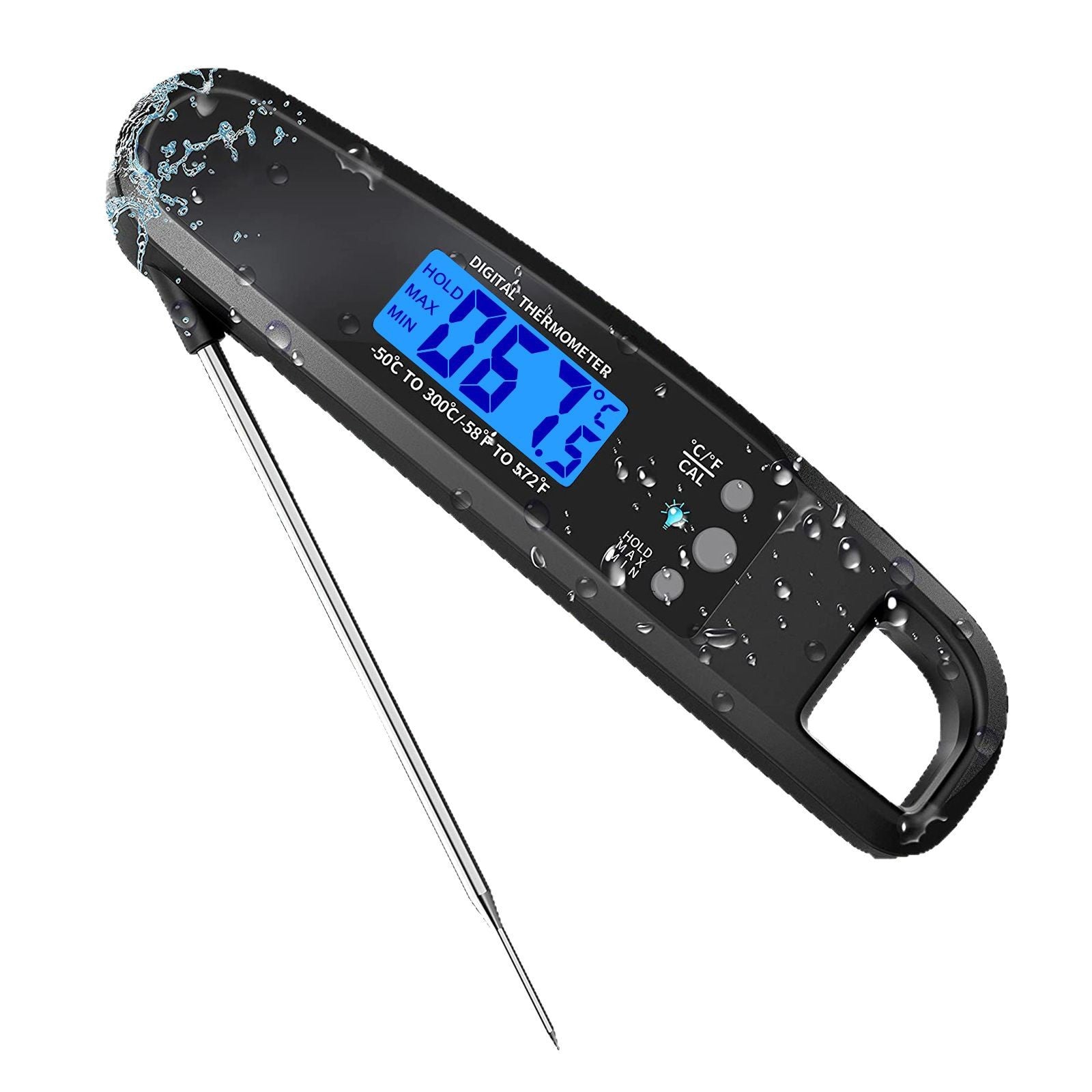 Galuxia Black Electronic Food Meat Barbecue Thermometer