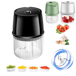 Galuxia USB Rechargeable Electric Garlic Press Portable Wireless Food Chopper Mini Complementary Food Mixer Kitchen Gadgets