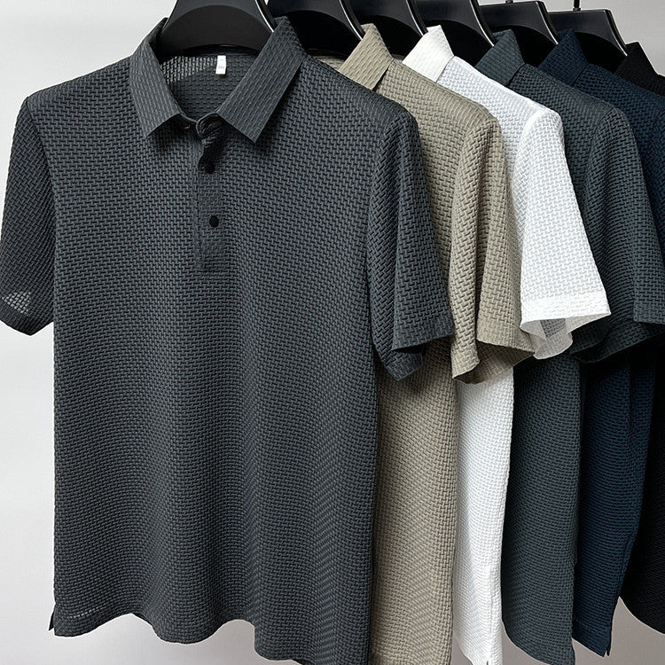 Galuxia Mesh Ice Silk Short Sleeve T-shirt Mens Clothing