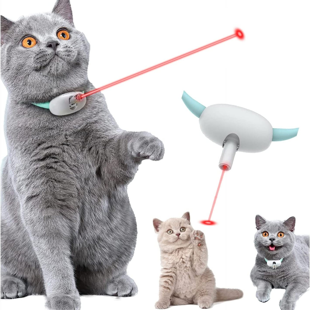Galuxia Automatic Cat Toy Smart Laser Teasing Cat Collar Electric USB Charging Kitten Amusing Toys Interactive Training Pet Items