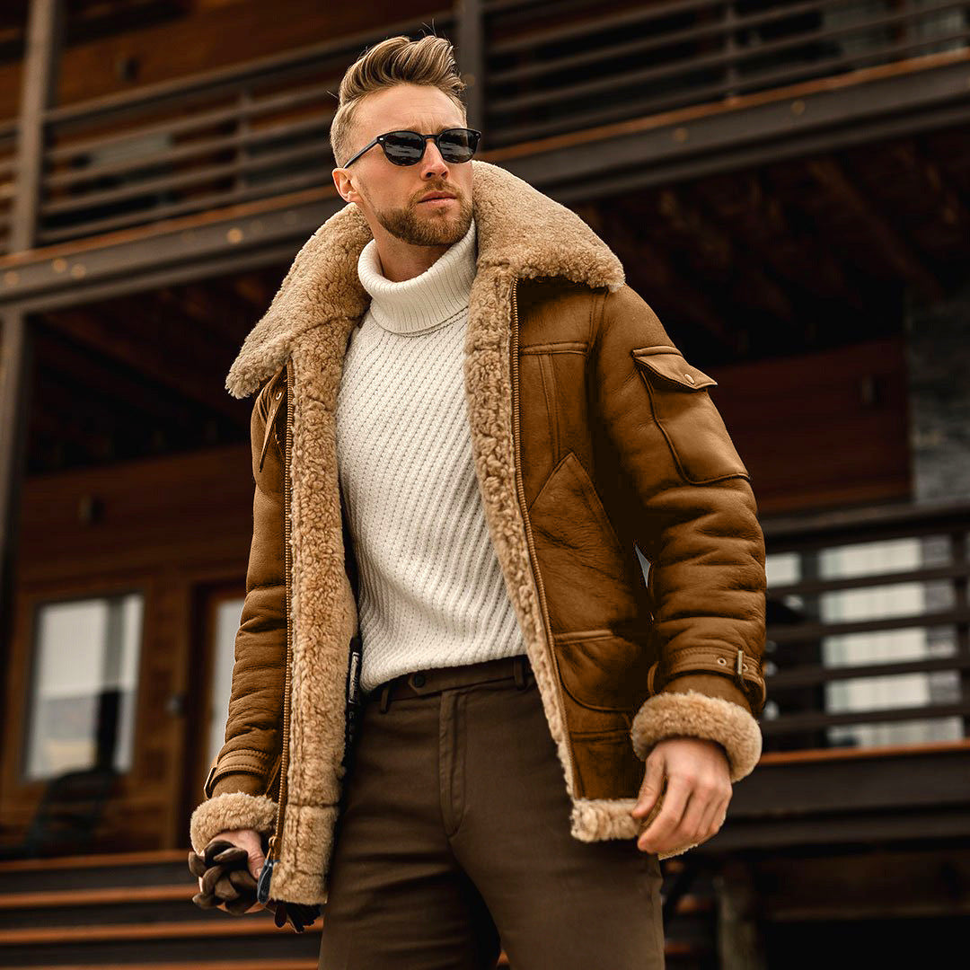 Galuxia Winter Jacket Mens Military Fleece Warm Jackets Male Fur Collar Coats Army Tactical Jacket