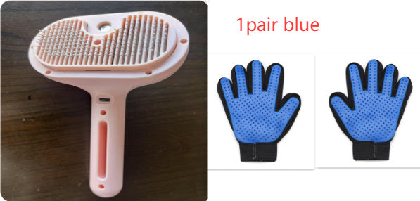 Galuxia Pet Comb Self Cleaning Pets Hair Remover Brush For Dogs Grooming Tools Dematting Comb Built-in Mist Humidifier Pet Products