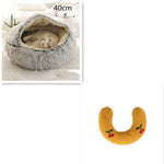 Galuxia 2 In 1 Dog And Cat Bed Pet Winter Bed Round Plush Warm Bed House Soft Long Plush Pets Bed Pet Products